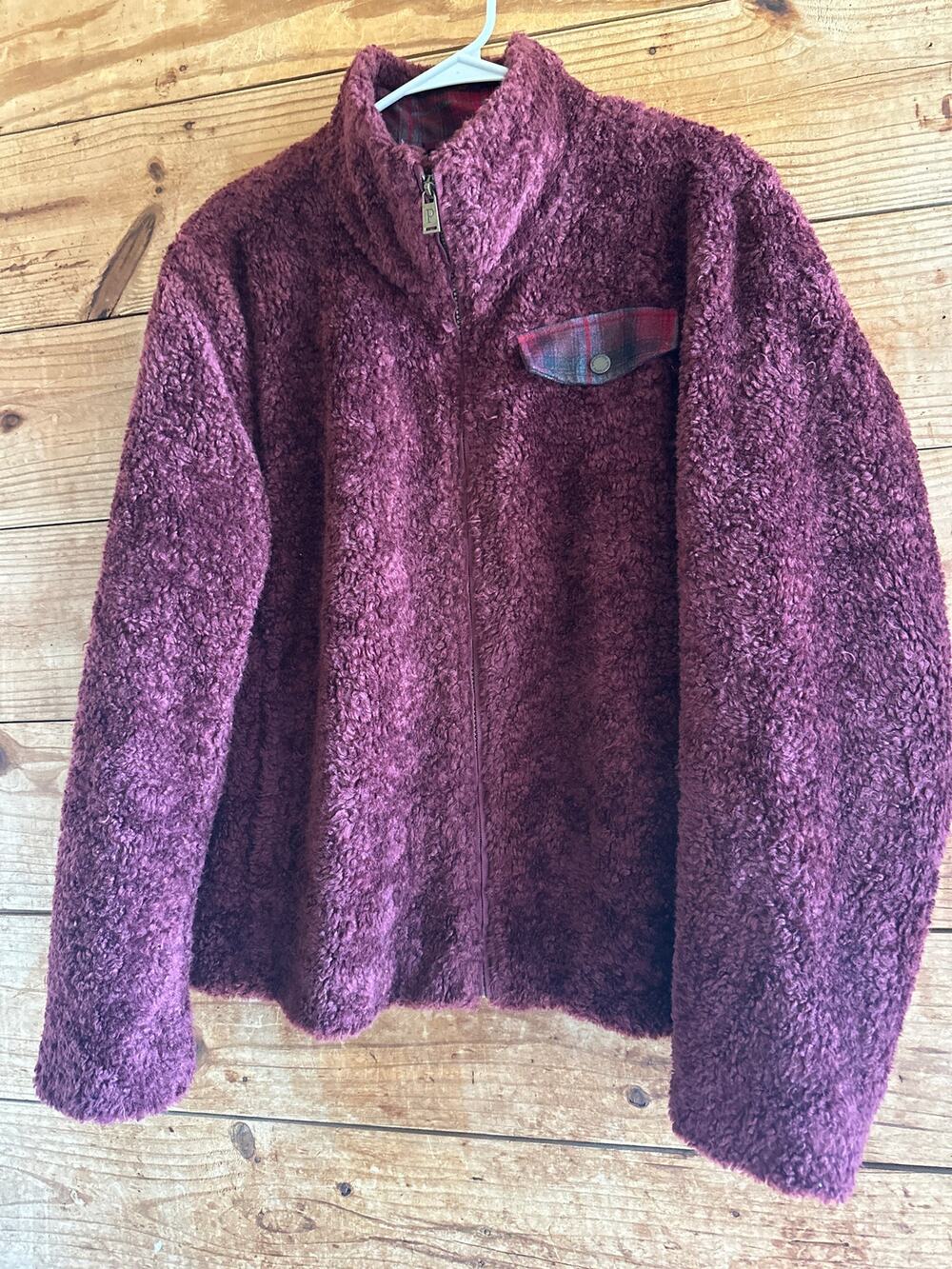Pendelton Burgandy Fuzzy Pullover